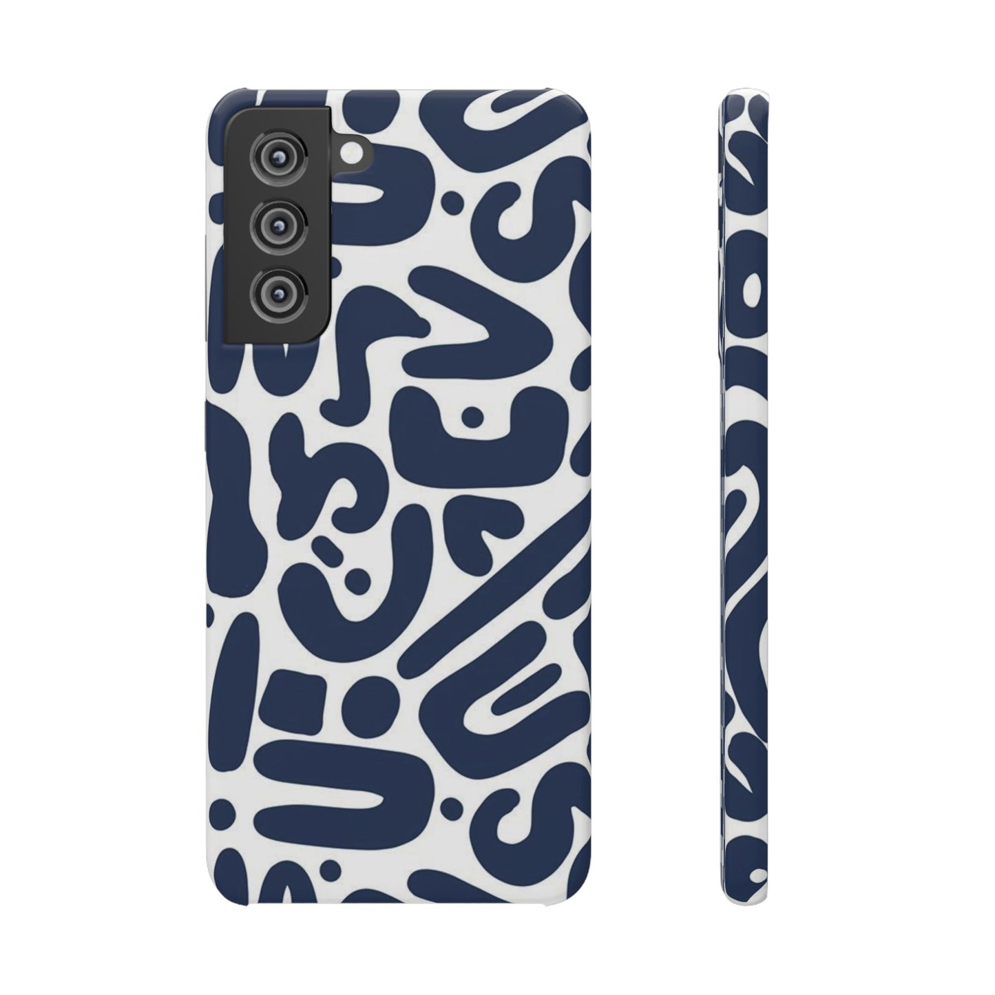 Modern Abstract Navy Blue Graphic Phone Case Sleek and Durable Protection