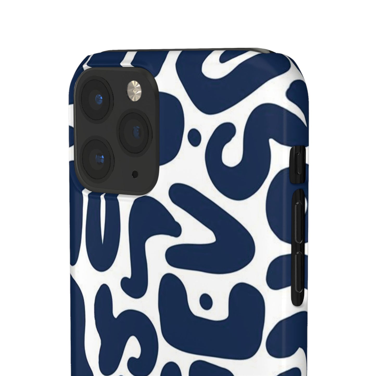 Modern Abstract Navy Blue Graphic Phone Case Sleek and Durable Protection