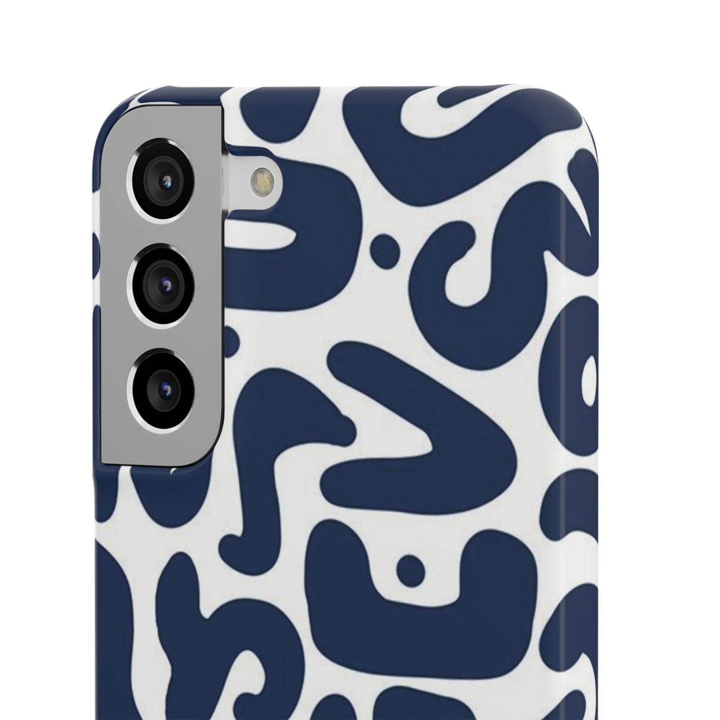 Modern Abstract Navy Blue Graphic Phone Case Sleek and Durable Protection