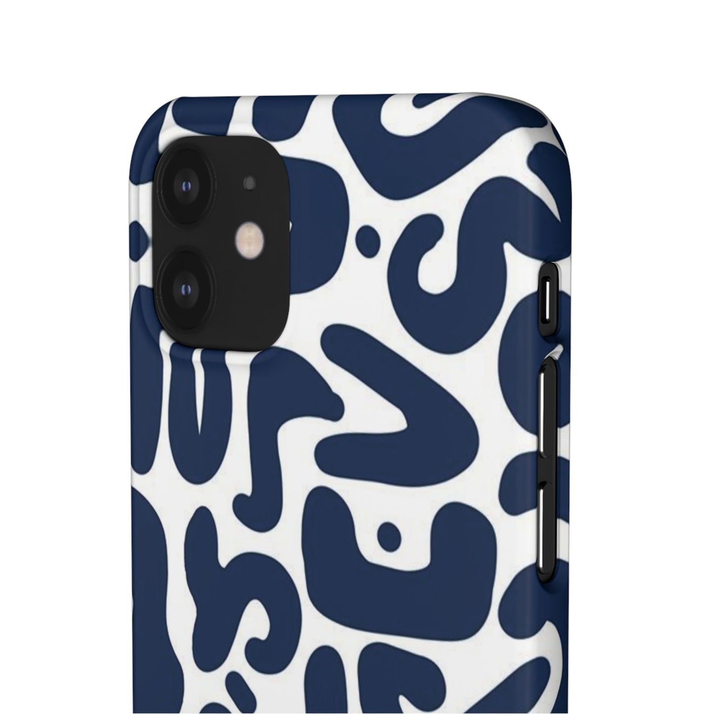 Modern Abstract Navy Blue Graphic Phone Case Sleek and Durable Protection