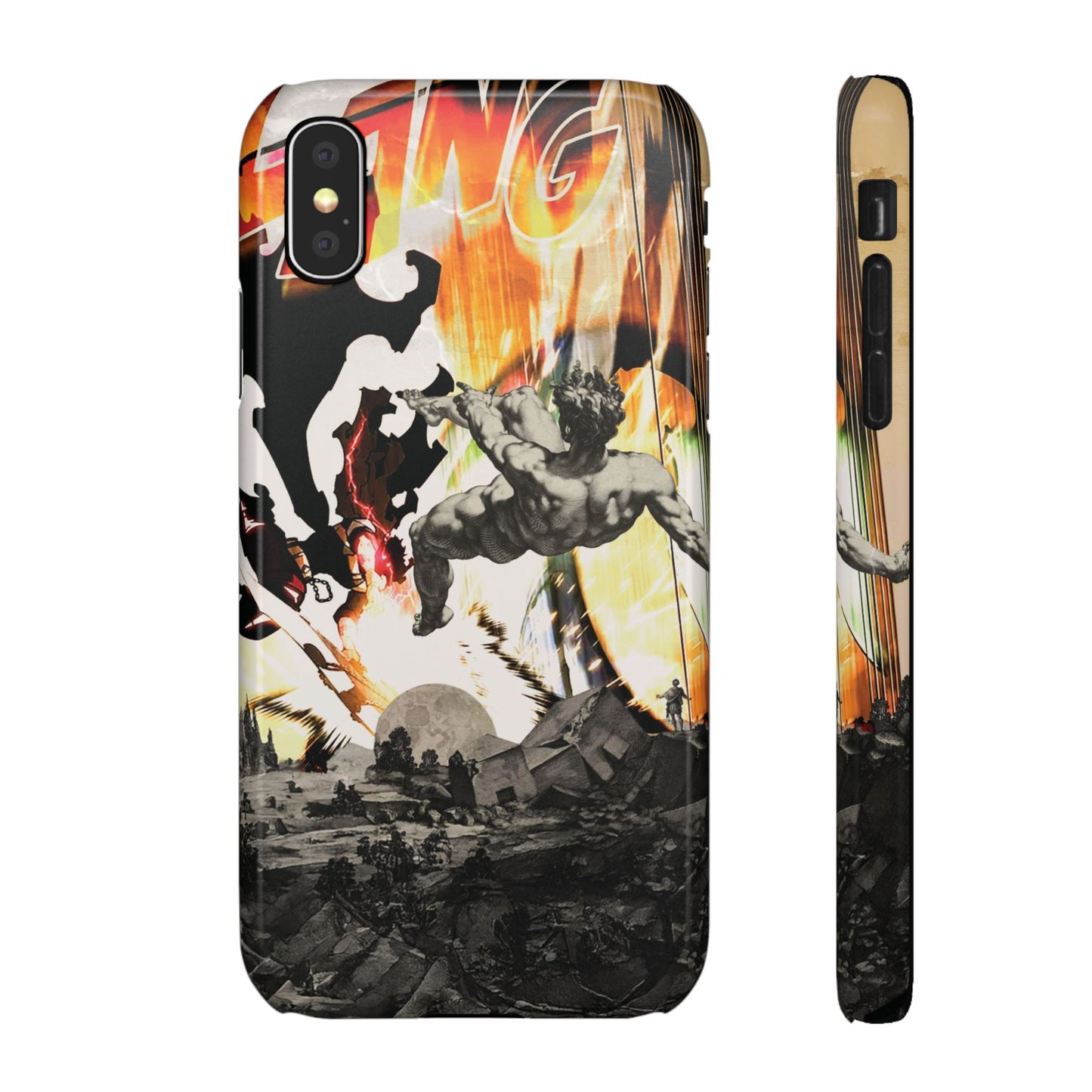 The CLANG of Ascension Mythic Hero Clash of Renaissance and Manga Design Phone Case