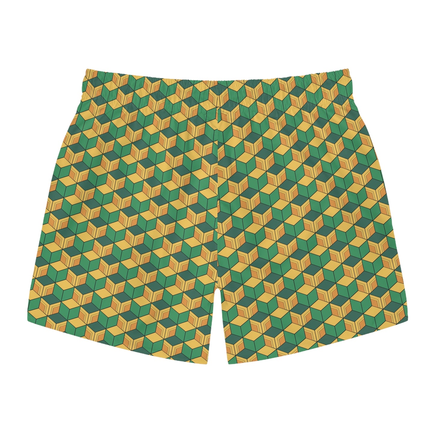 Demon Slayer Zenitsu Agatsuma Yellow and Green Swim Shorts