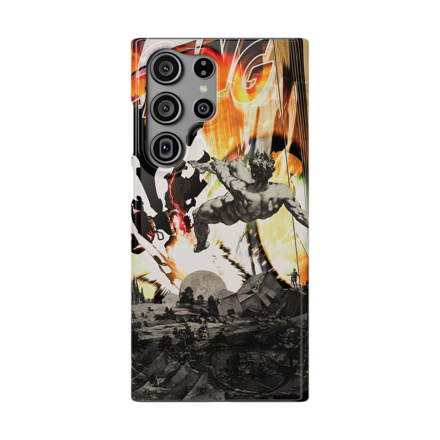 The CLANG of Ascension Mythic Hero Clash of Renaissance and Manga Design Phone Case