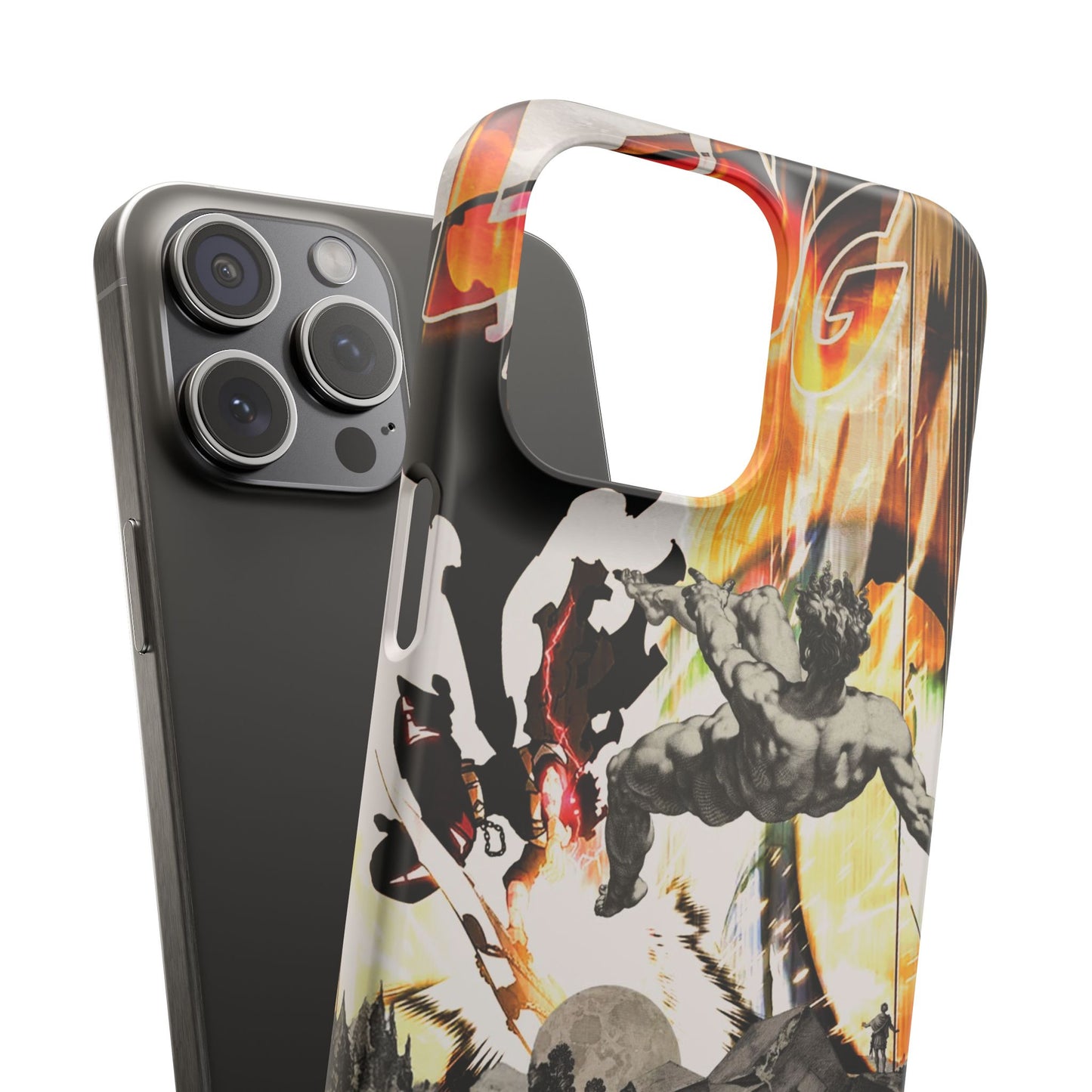 The CLANG of Ascension Mythic Hero Clash of Renaissance and Manga Design Phone Case