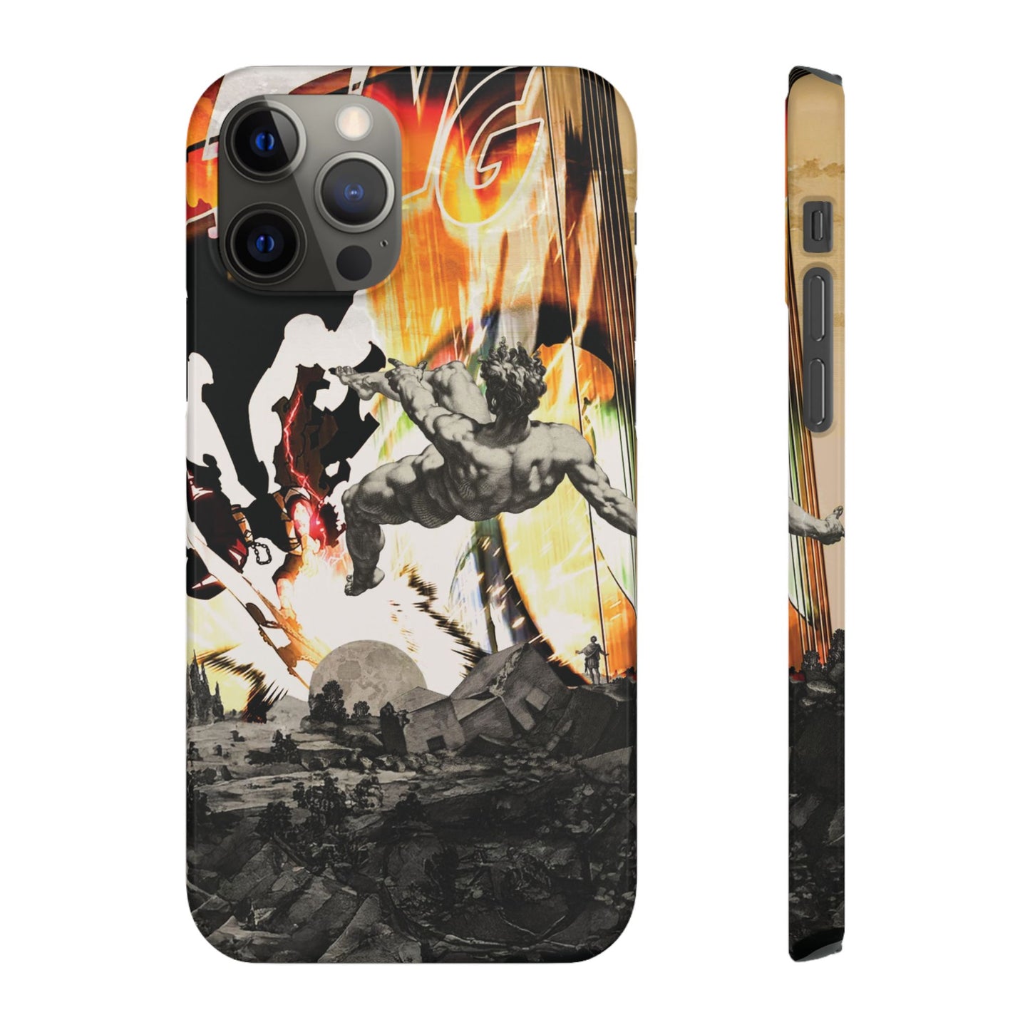 The CLANG of Ascension Mythic Hero Clash of Renaissance and Manga Design Phone Case