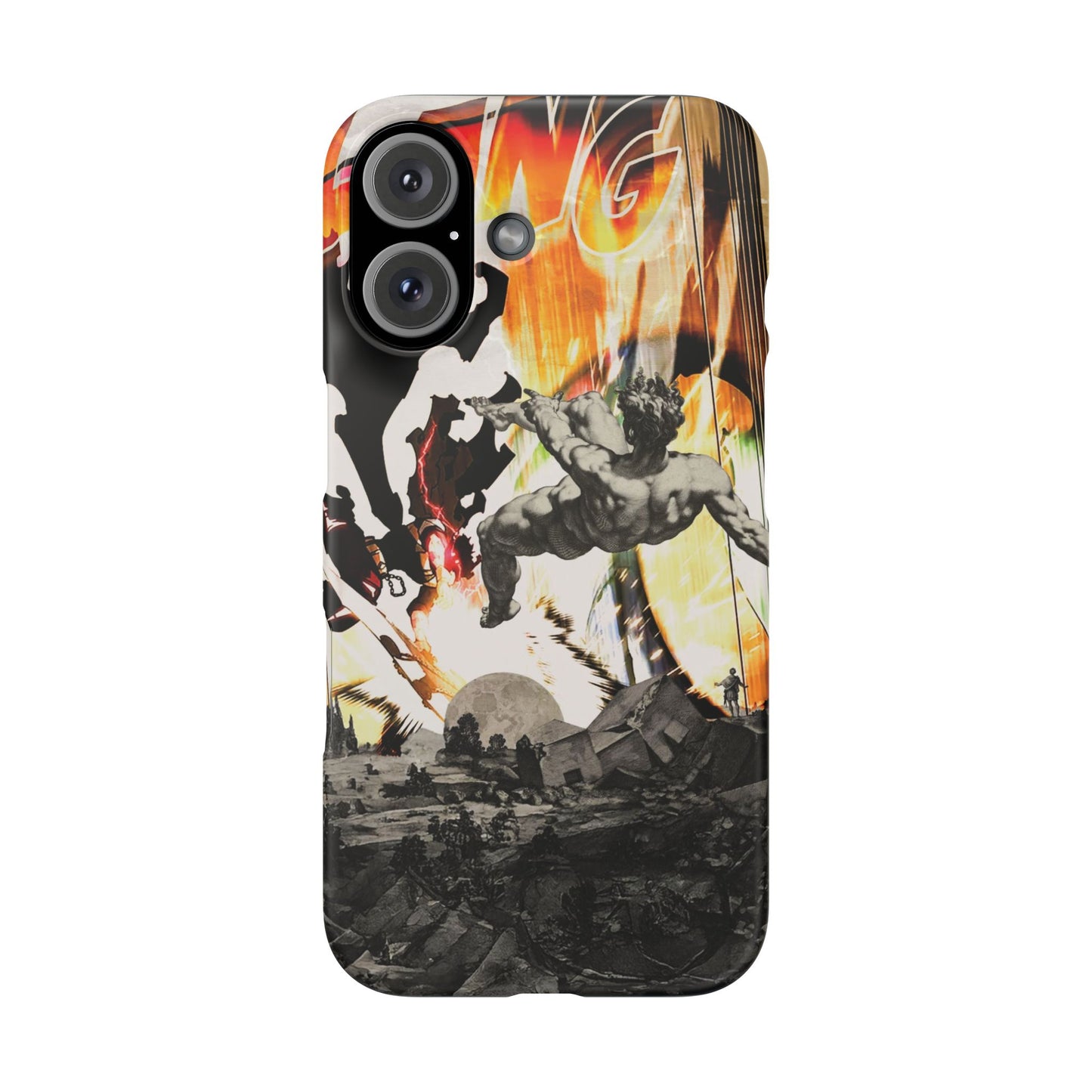 The CLANG of Ascension Mythic Hero Clash of Renaissance and Manga Design Phone Case