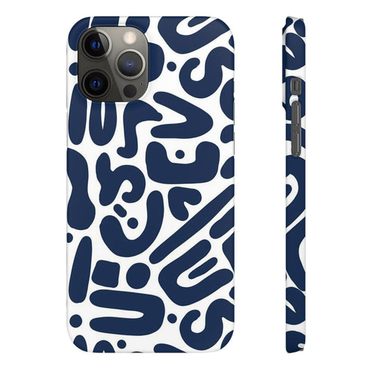 Modern Abstract Navy Blue Graphic Phone Case Sleek and Durable Protection