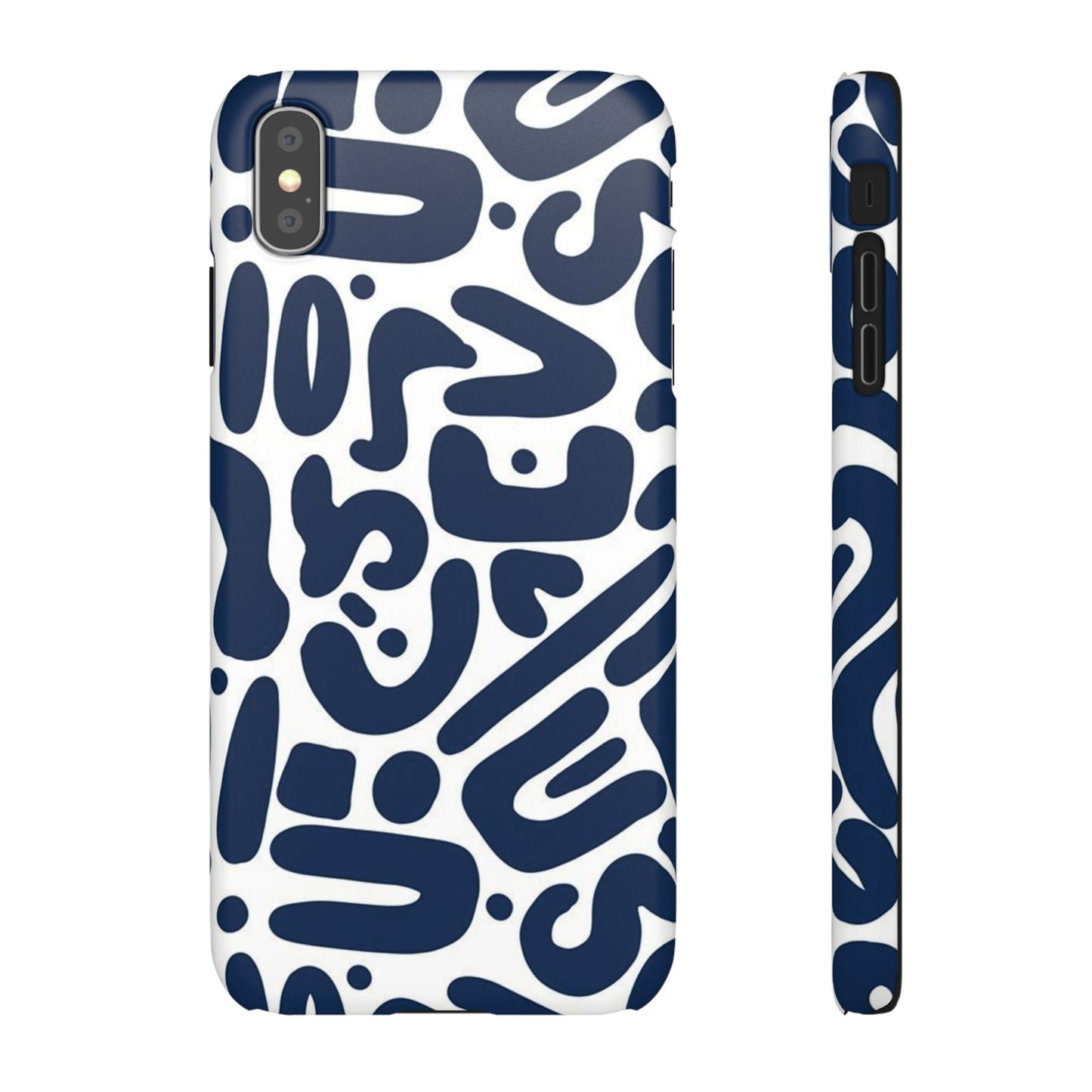 Modern Abstract Navy Blue Graphic Phone Case Sleek and Durable Protection