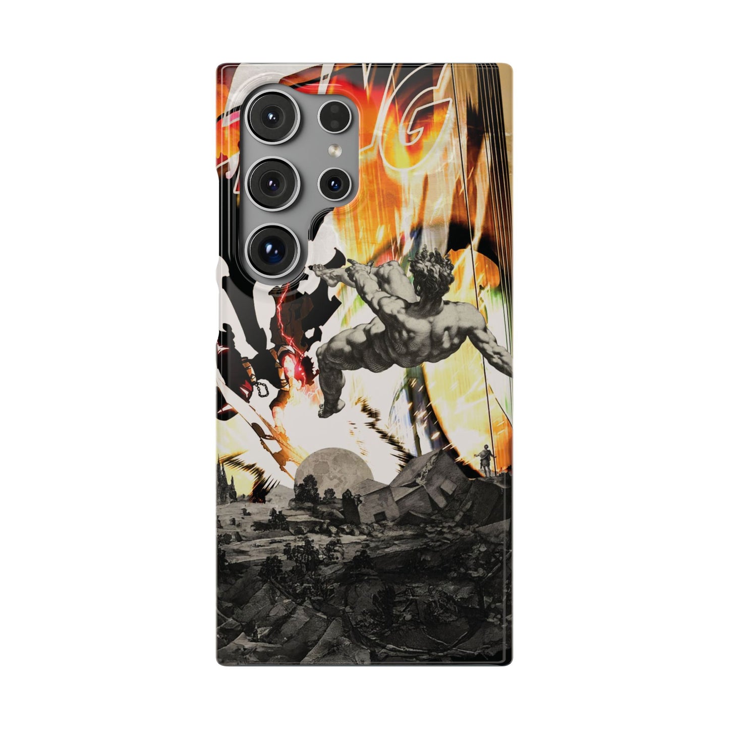 The CLANG of Ascension Mythic Hero Clash of Renaissance and Manga Design Phone Case