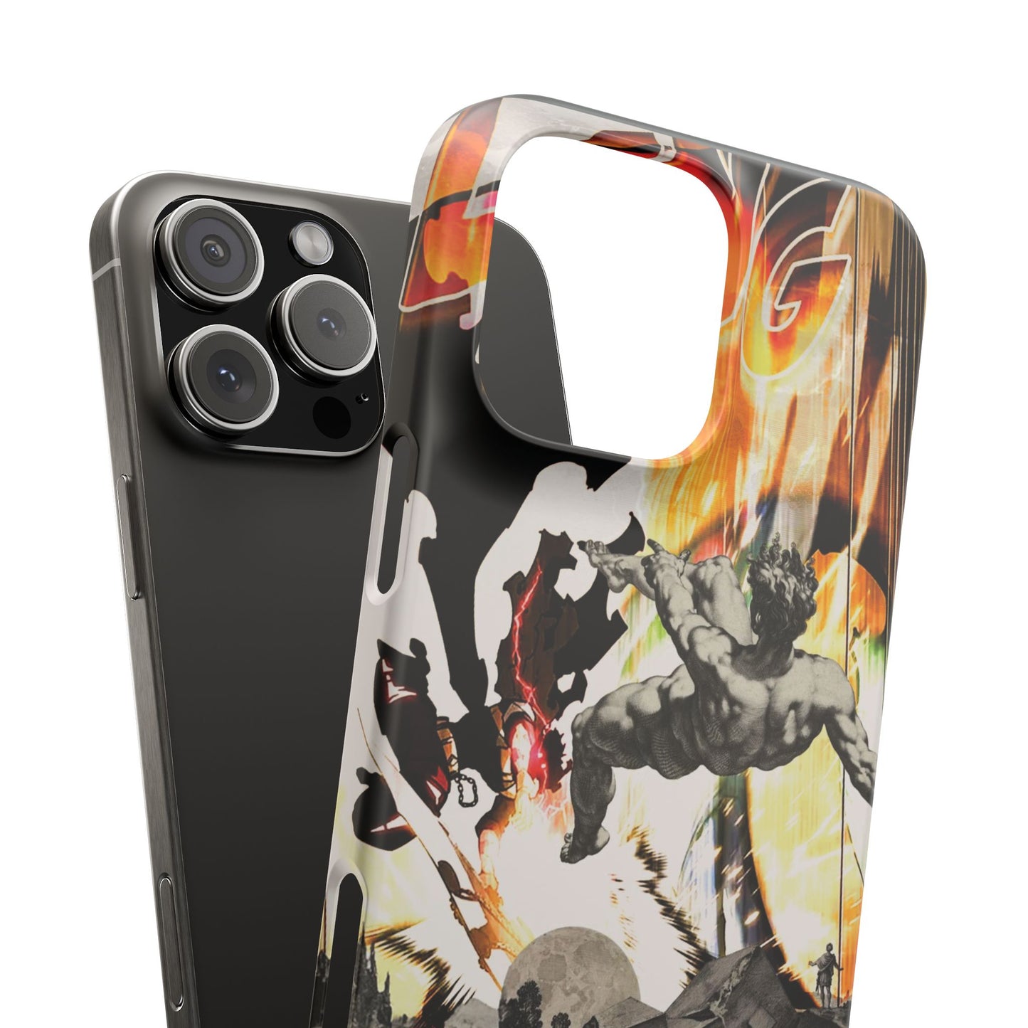 The CLANG of Ascension Mythic Hero Clash of Renaissance and Manga Design Phone Case