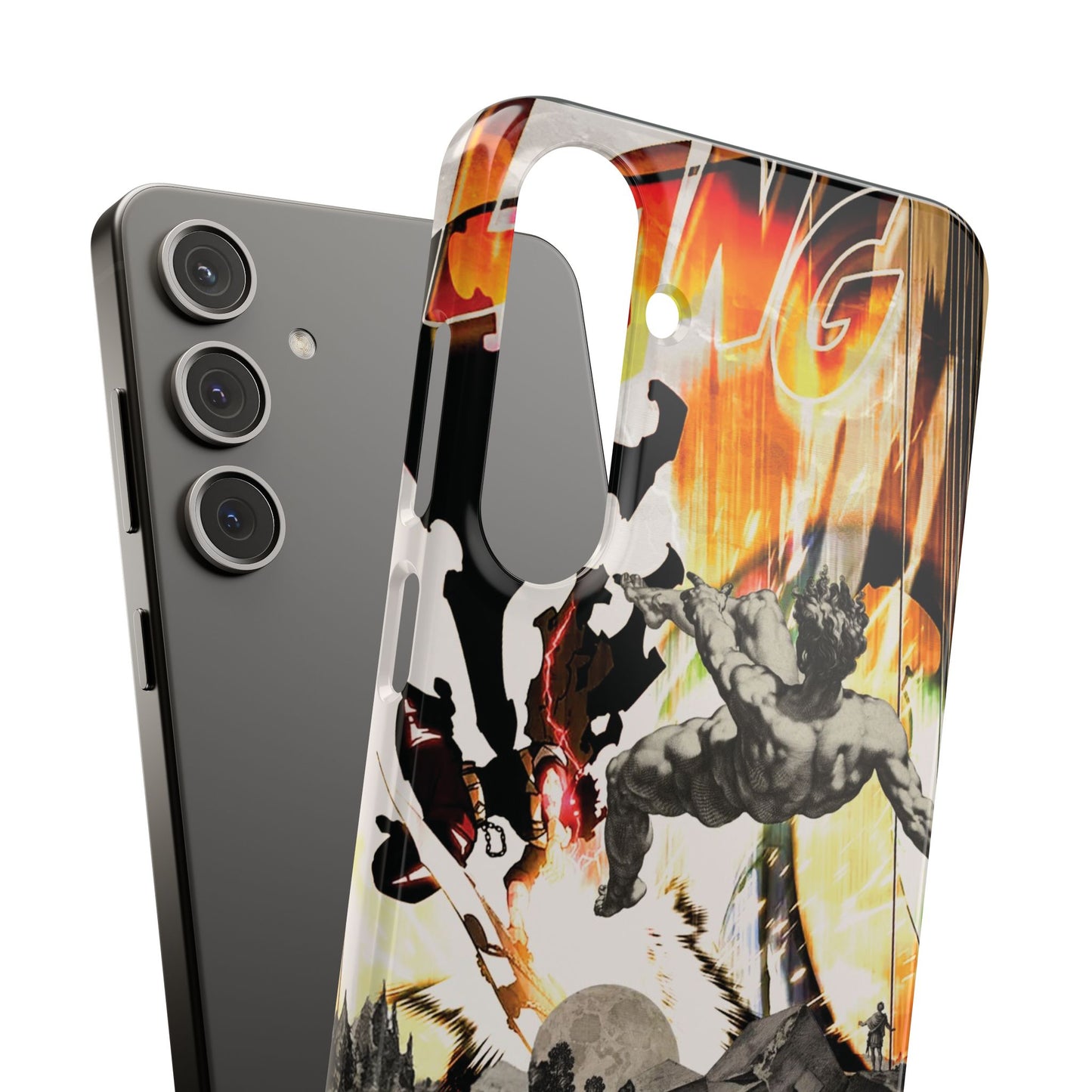 The CLANG of Ascension Mythic Hero Clash of Renaissance and Manga Design Phone Case