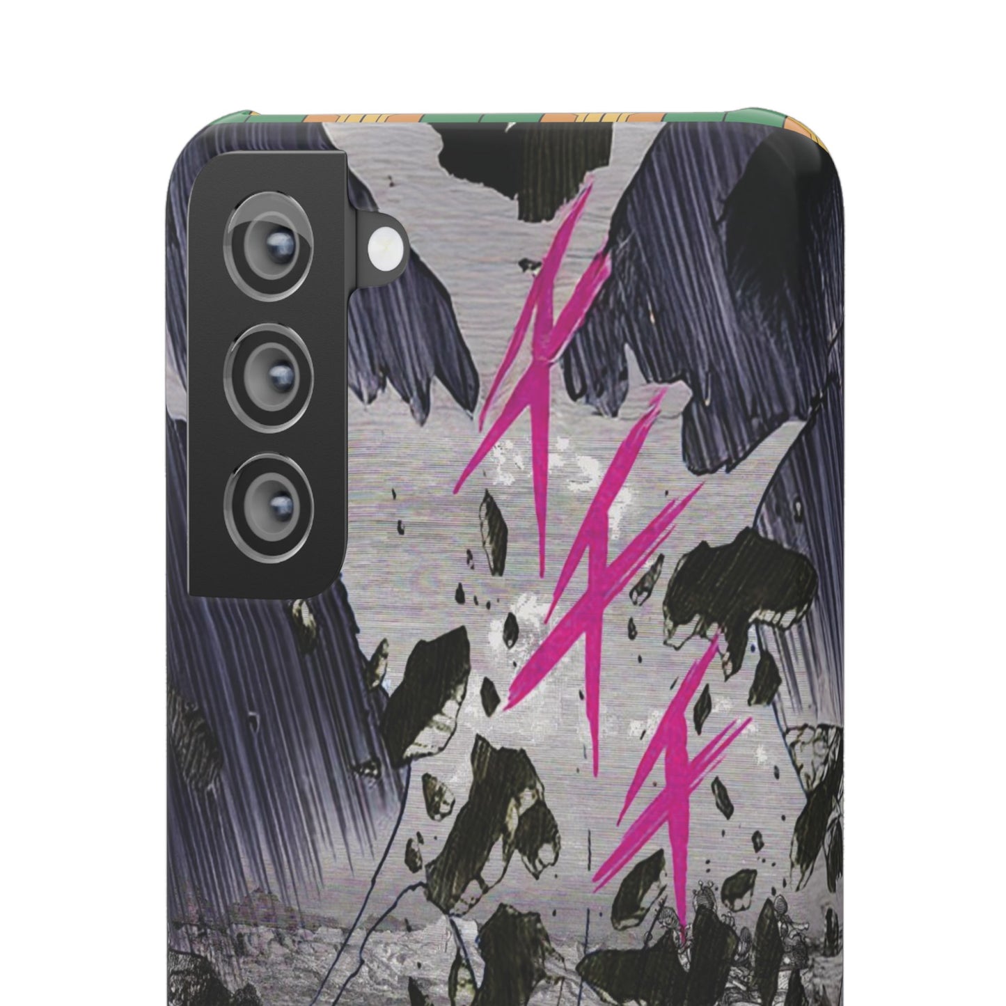 Lionbreaker Fierce Combat Monochrome Design with Electric Fuchsia Sound Glyphs Phone Case