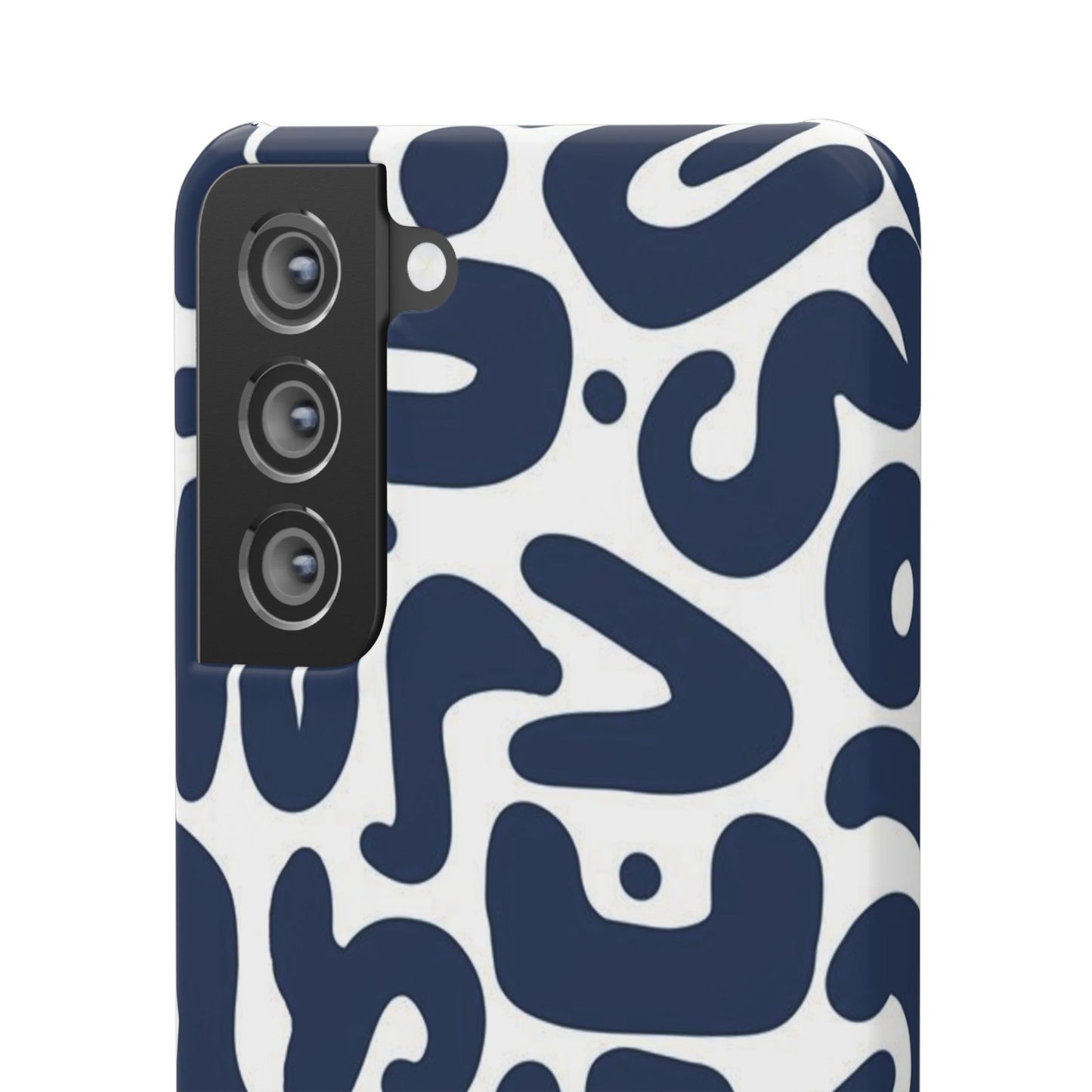 Modern Abstract Navy Blue Graphic Phone Case Sleek and Durable Protection