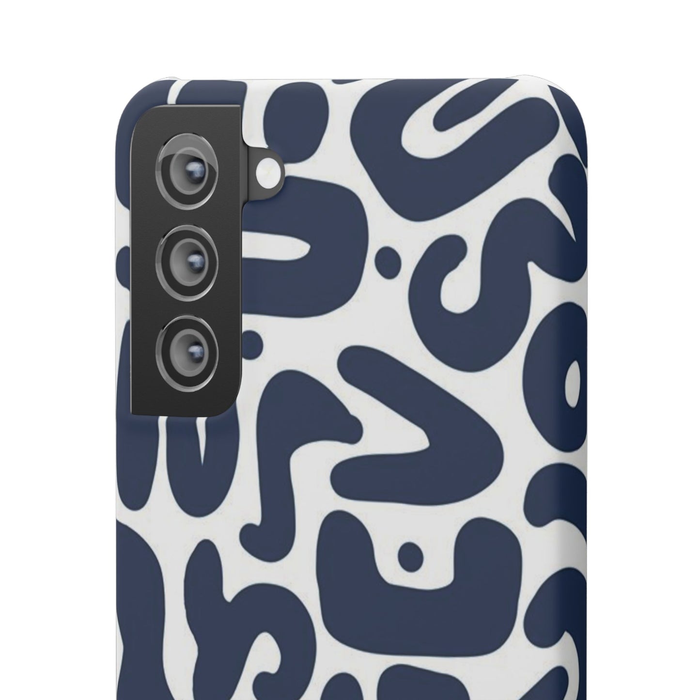 Modern Abstract Navy Blue Graphic Phone Case Sleek and Durable Protection