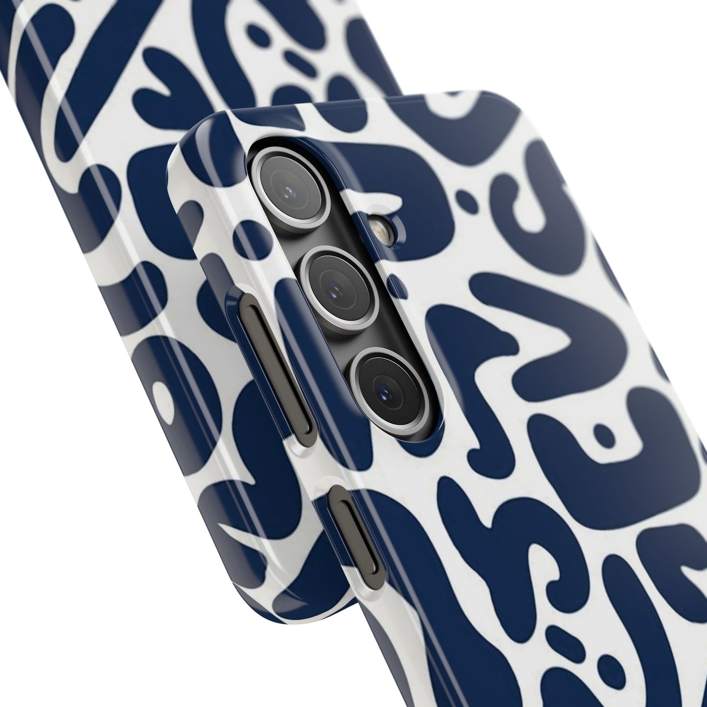 Modern Abstract Navy Blue Graphic Phone Case Sleek and Durable Protection