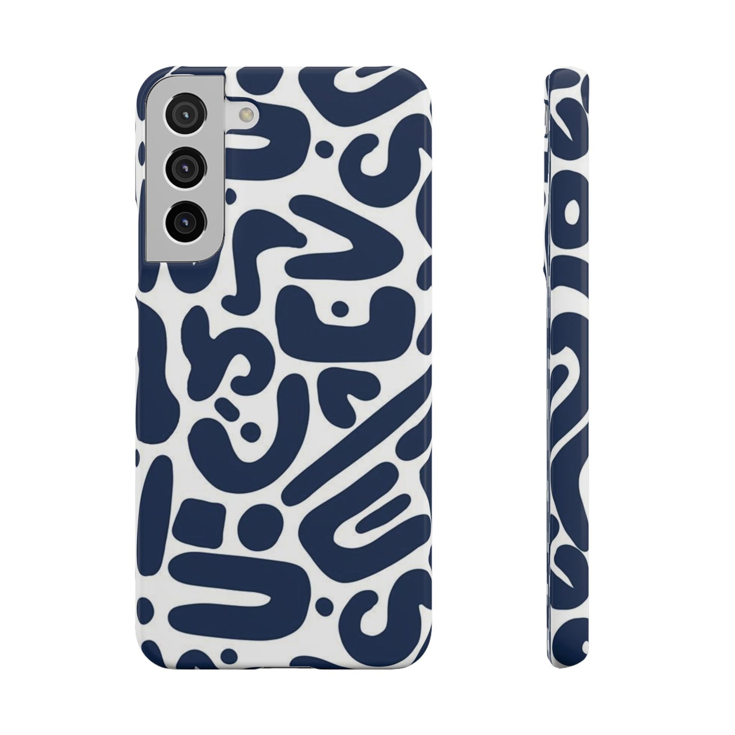 Modern Abstract Navy Blue Graphic Phone Case Sleek and Durable Protection