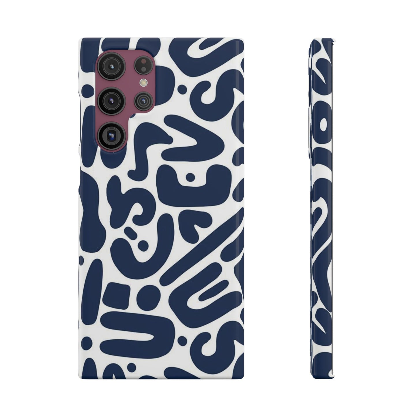 Modern Abstract Navy Blue Graphic Phone Case Sleek and Durable Protection