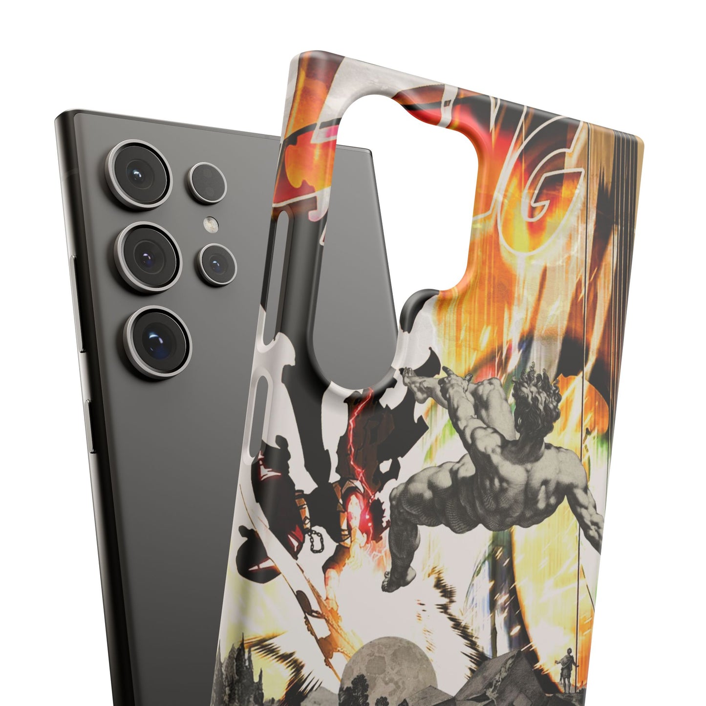 The CLANG of Ascension Mythic Hero Clash of Renaissance and Manga Design Phone Case