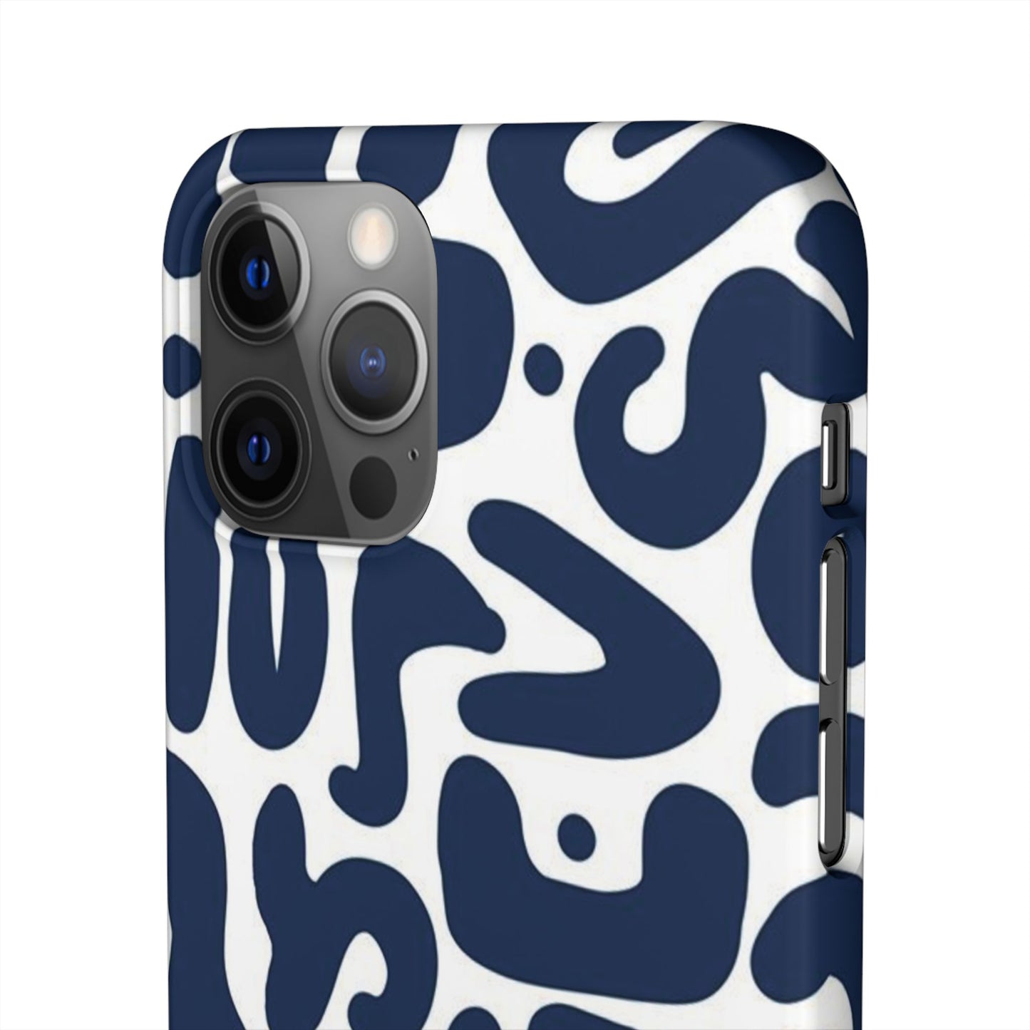 Modern Abstract Navy Blue Graphic Phone Case Sleek and Durable Protection