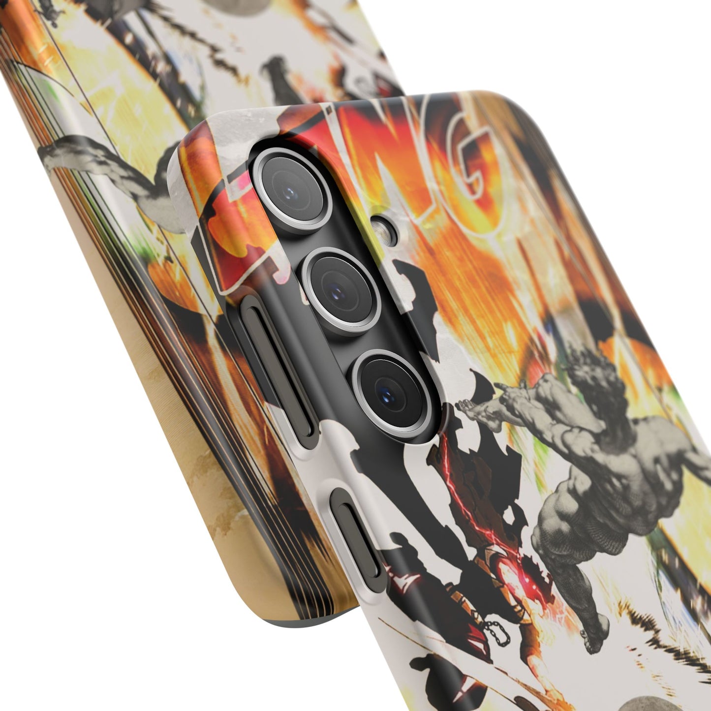 The CLANG of Ascension Mythic Hero Clash of Renaissance and Manga Design Phone Case