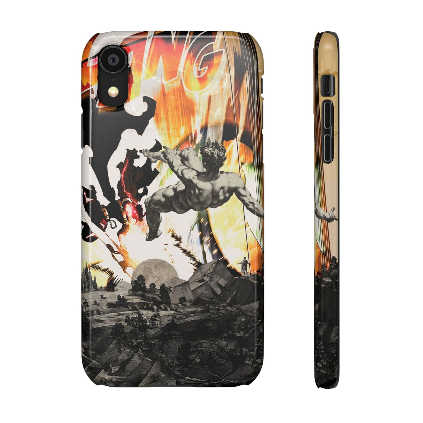 The CLANG of Ascension Mythic Hero Clash of Renaissance and Manga Design Phone Case