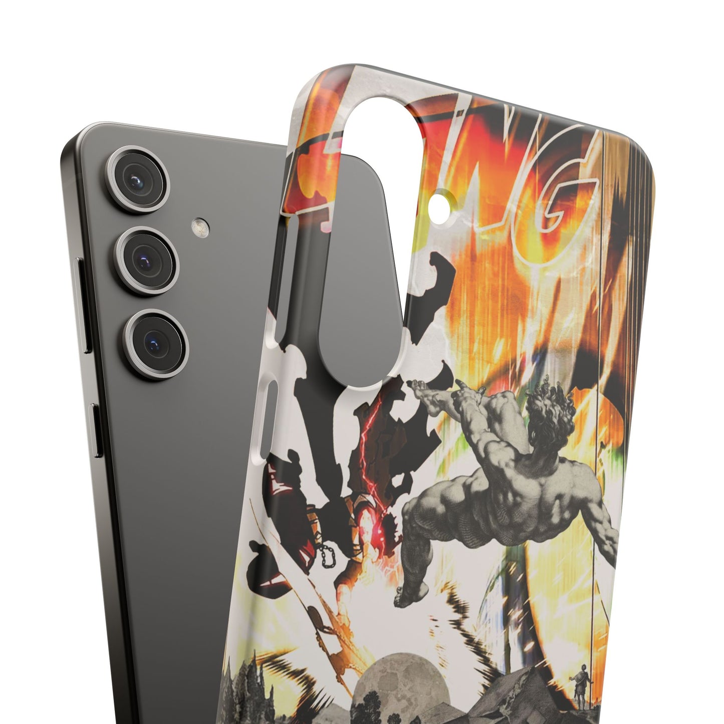 The CLANG of Ascension Mythic Hero Clash of Renaissance and Manga Design Phone Case