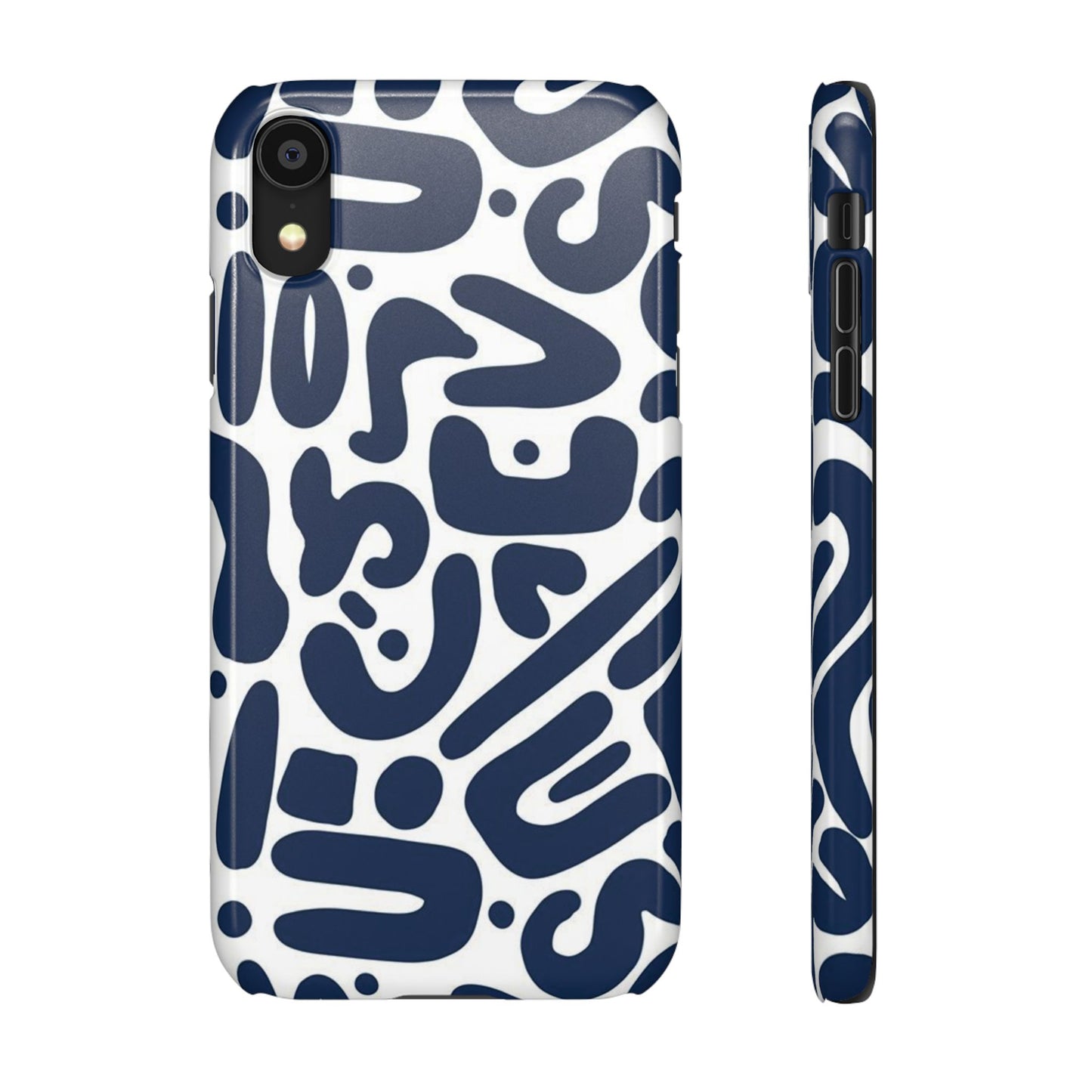 Modern Abstract Navy Blue Graphic Phone Case Sleek and Durable Protection