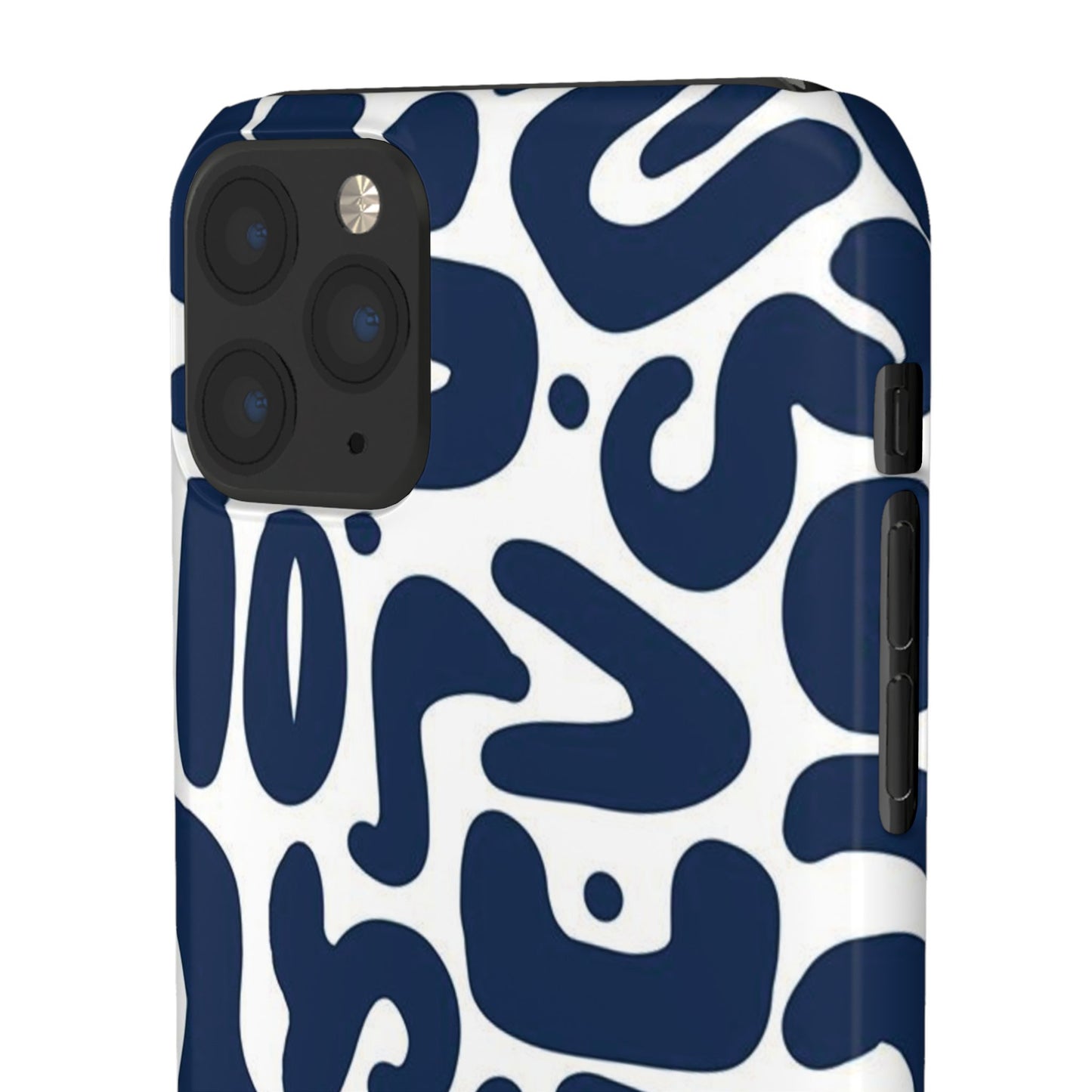 Modern Abstract Navy Blue Graphic Phone Case Sleek and Durable Protection