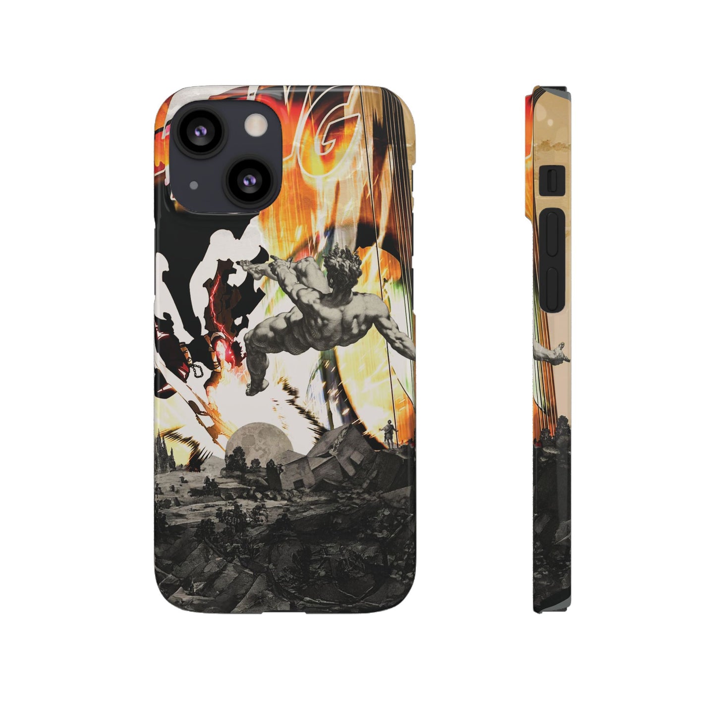The CLANG of Ascension Mythic Hero Clash of Renaissance and Manga Design Phone Case