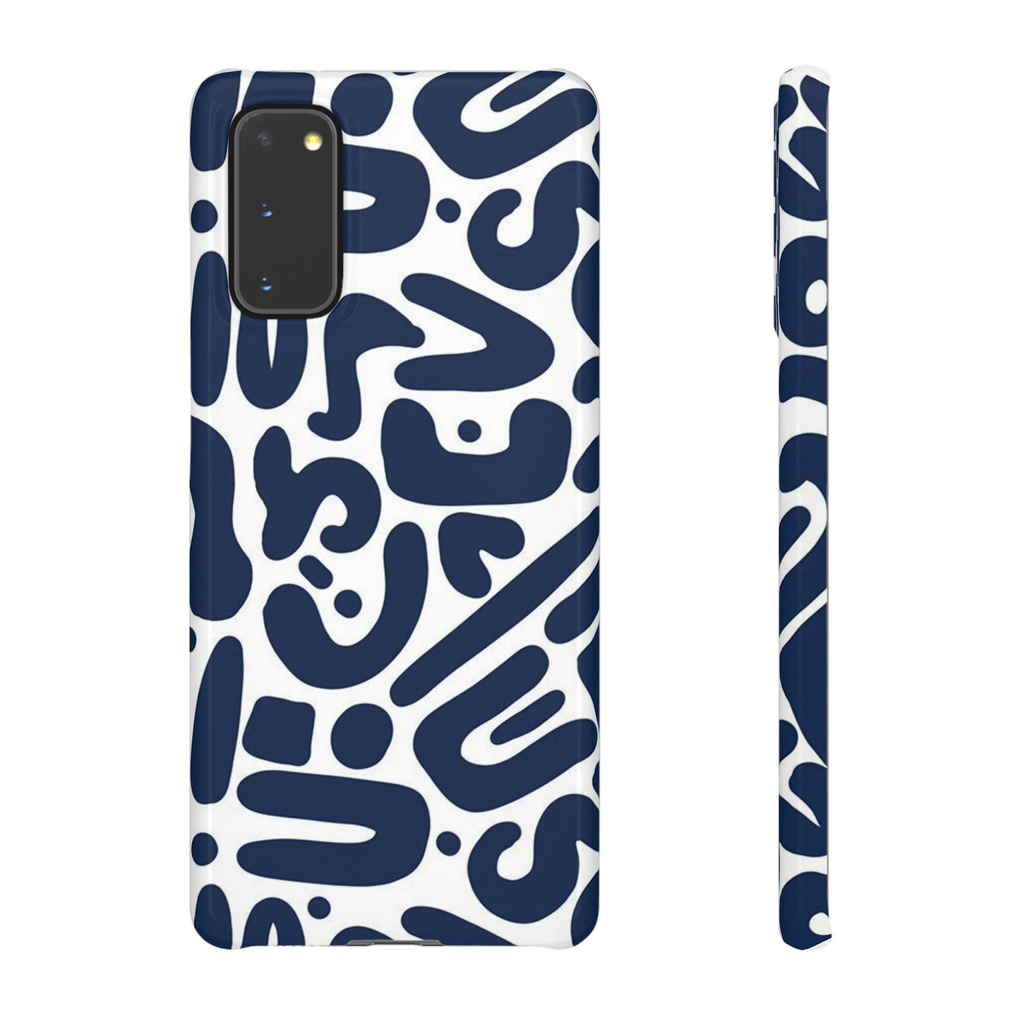 Modern Abstract Navy Blue Graphic Phone Case Sleek and Durable Protection