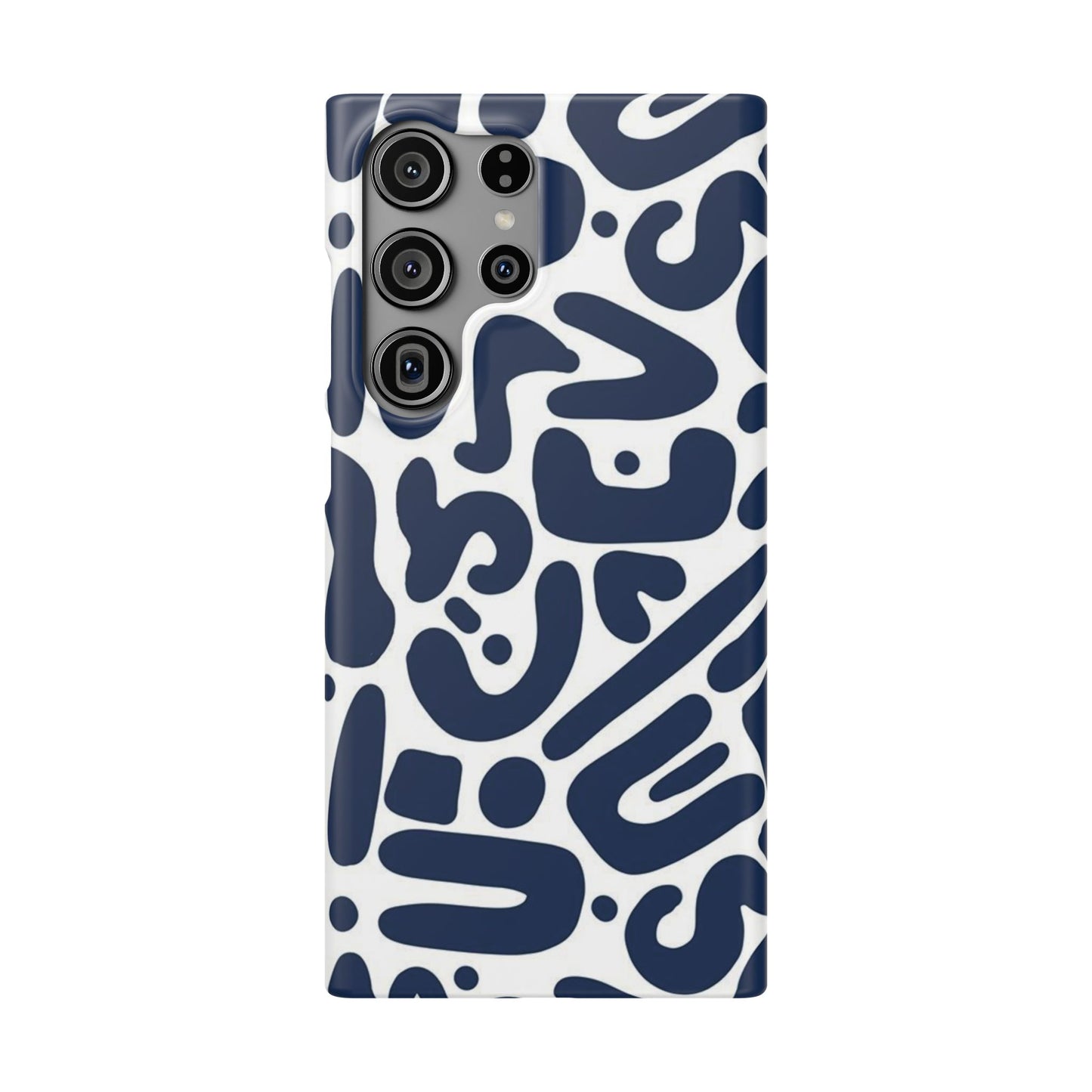 Modern Abstract Navy Blue Graphic Phone Case Sleek and Durable Protection