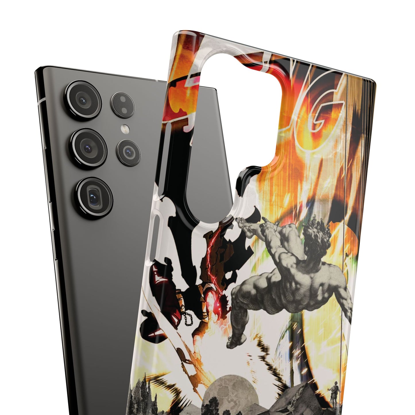 The CLANG of Ascension Mythic Hero Clash of Renaissance and Manga Design Phone Case