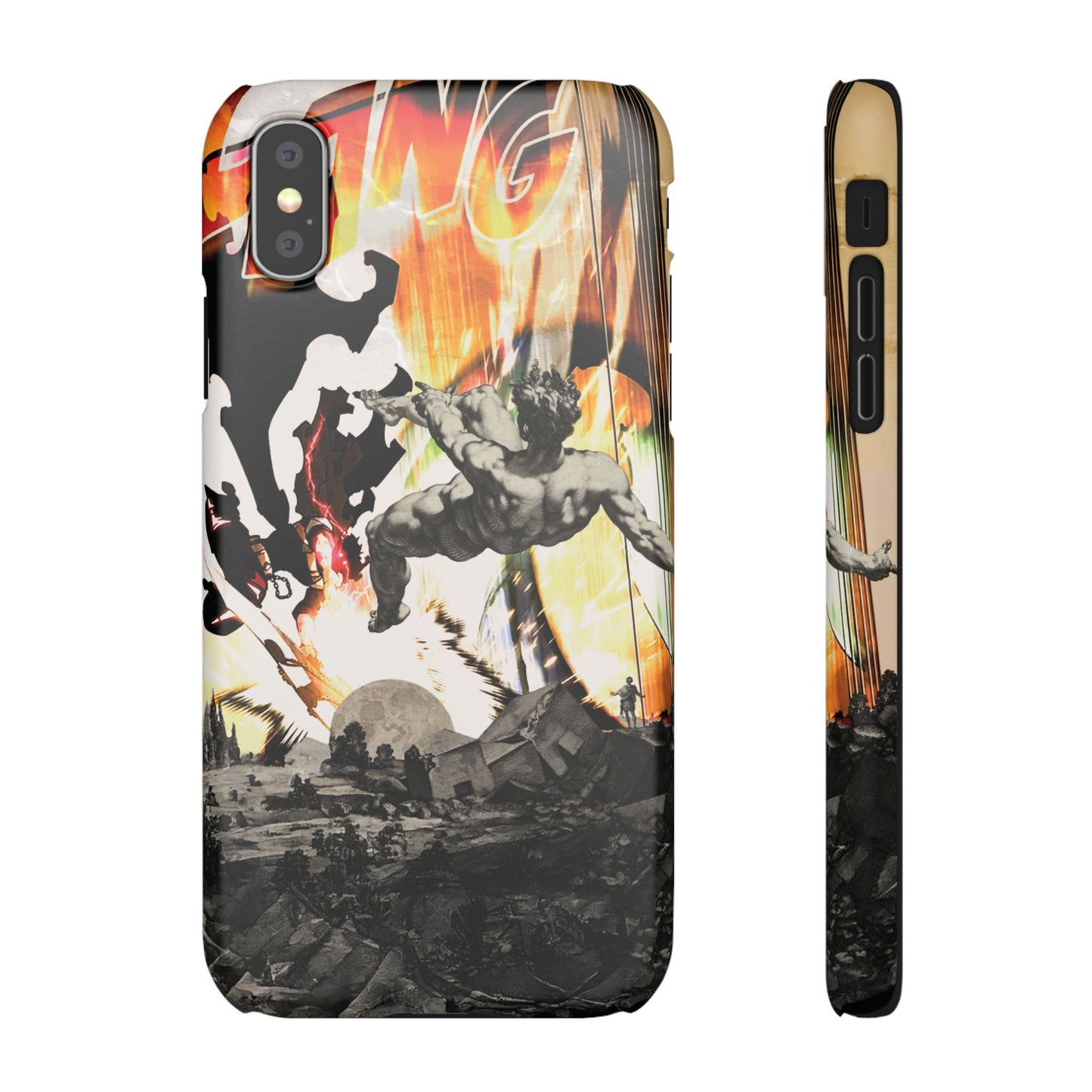 The CLANG of Ascension Mythic Hero Clash of Renaissance and Manga Design Phone Case