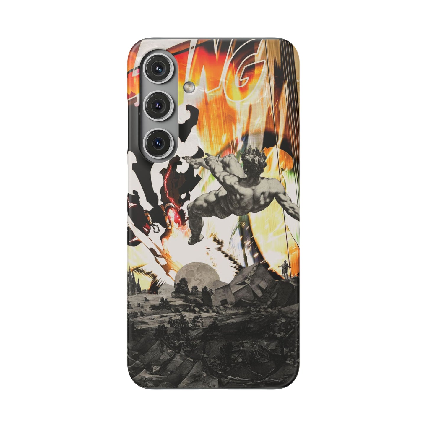 The CLANG of Ascension Mythic Hero Clash of Renaissance and Manga Design Phone Case