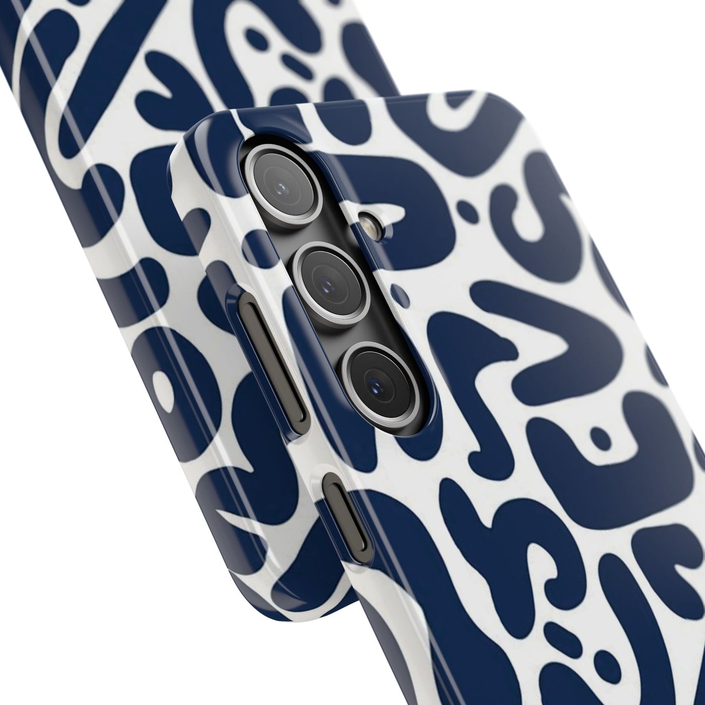 Modern Abstract Navy Blue Graphic Phone Case Sleek and Durable Protection