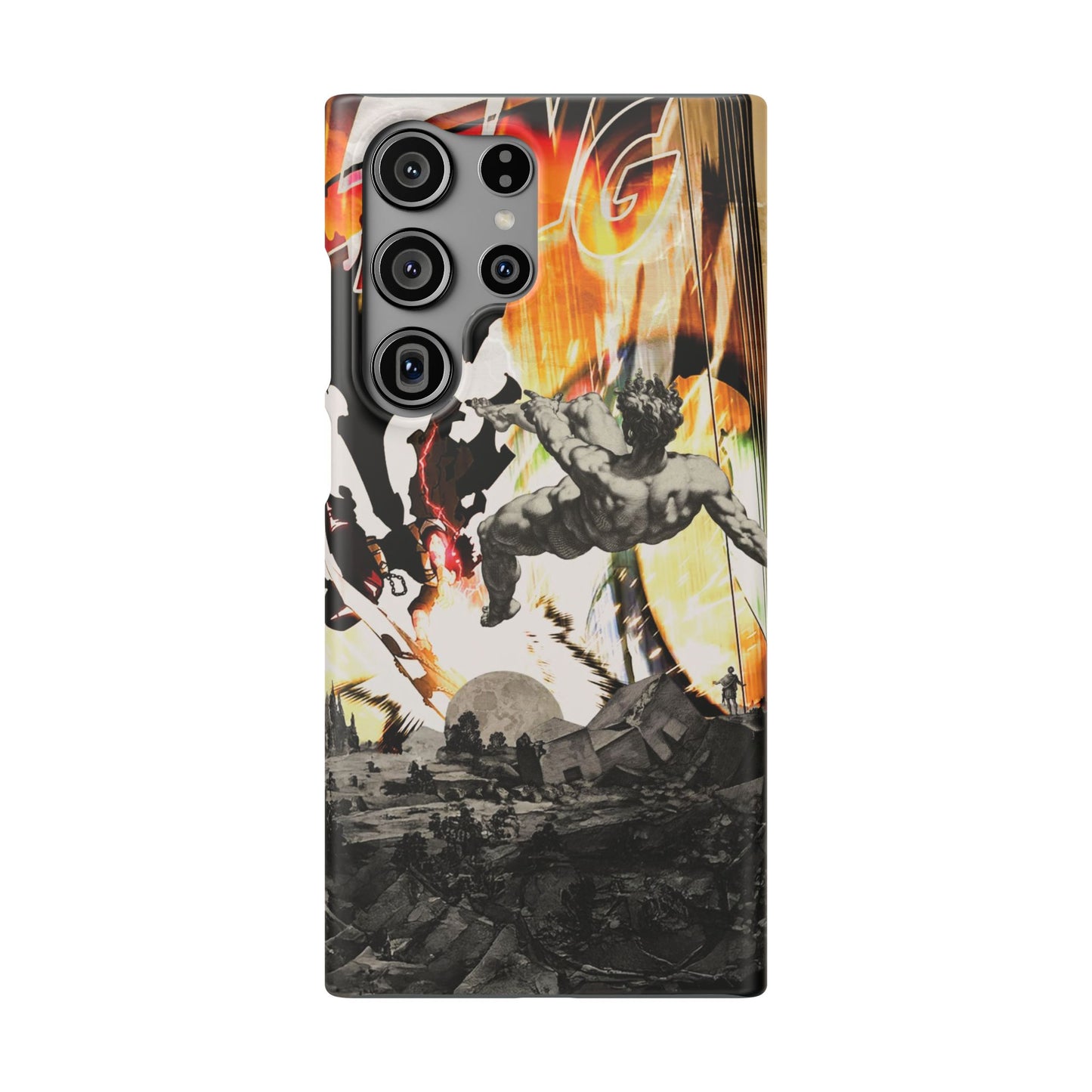 The CLANG of Ascension Mythic Hero Clash of Renaissance and Manga Design Phone Case