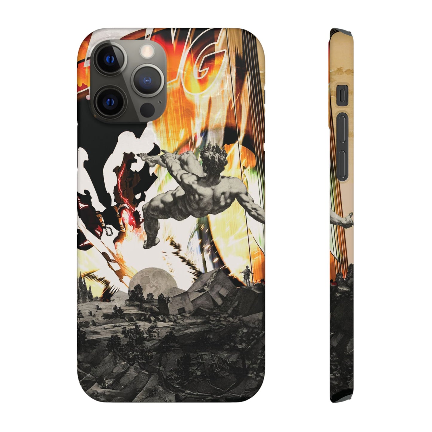 The CLANG of Ascension Mythic Hero Clash of Renaissance and Manga Design Phone Case