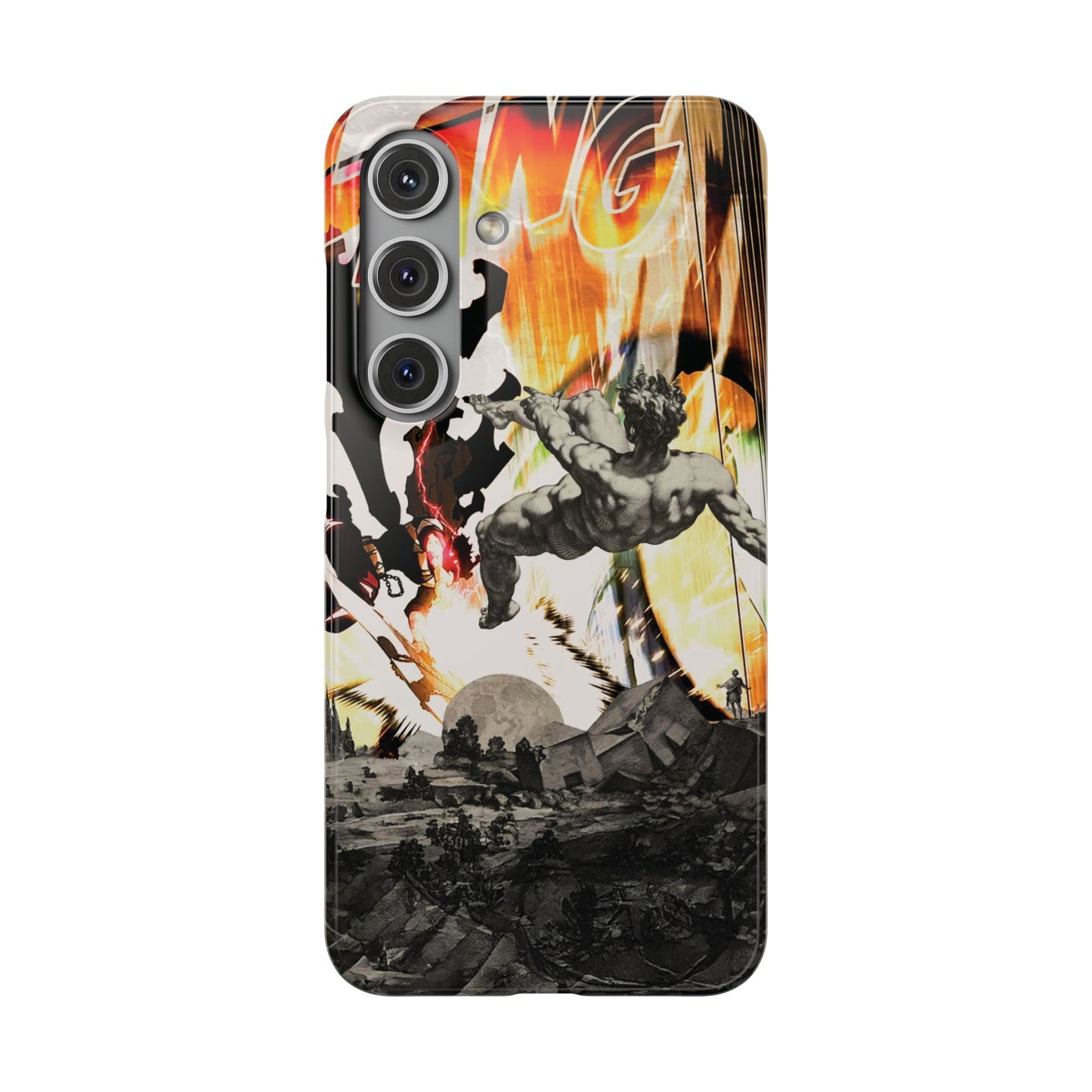 The CLANG of Ascension Mythic Hero Clash of Renaissance and Manga Design Phone Case