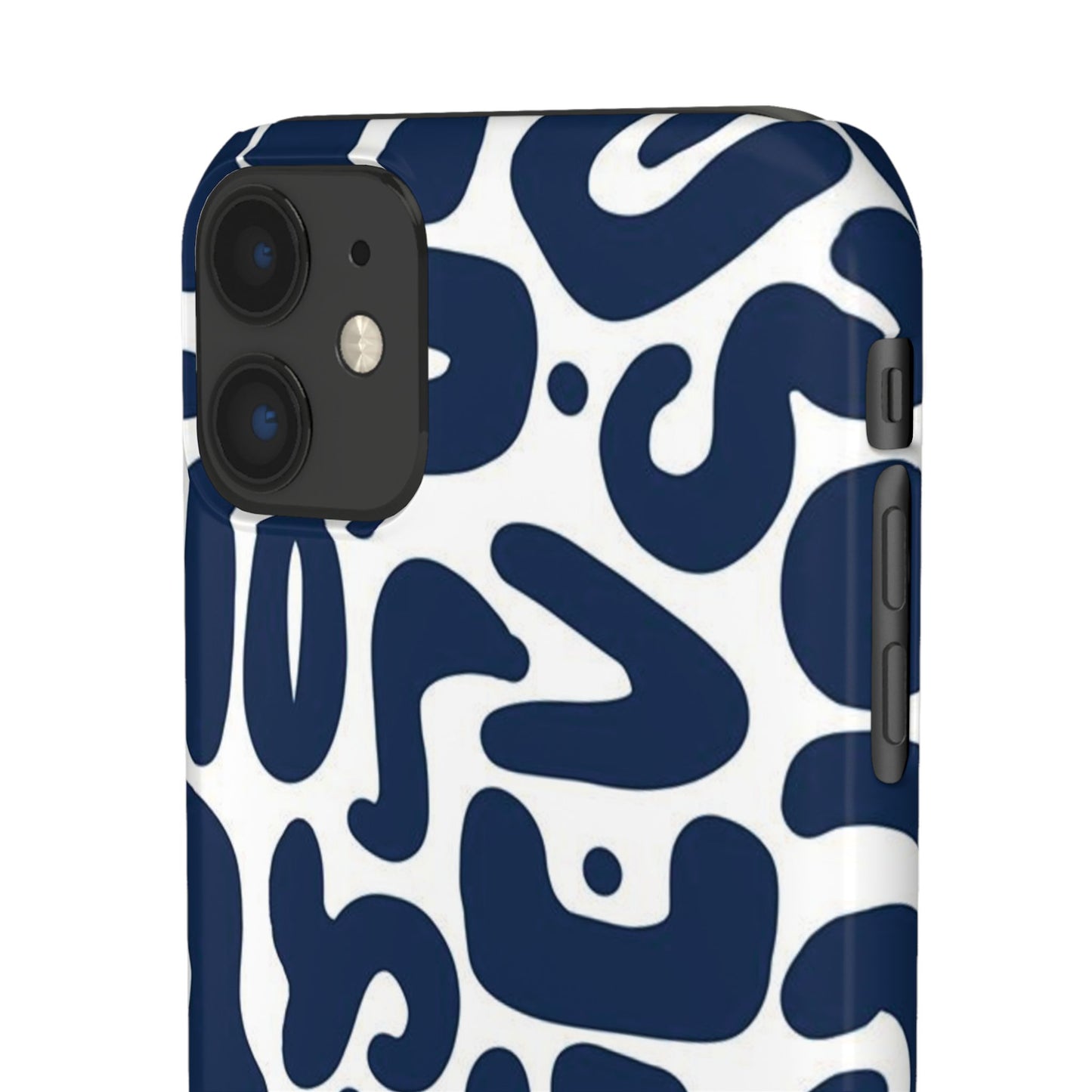 Modern Abstract Navy Blue Graphic Phone Case Sleek and Durable Protection