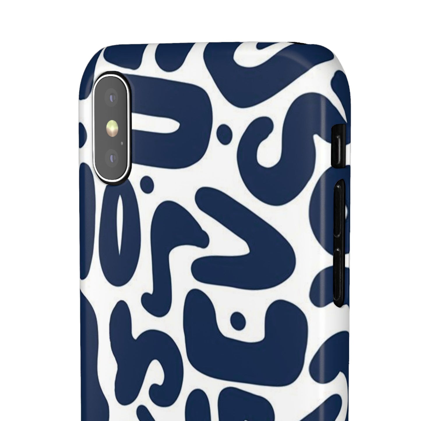 Modern Abstract Navy Blue Graphic Phone Case Sleek and Durable Protection
