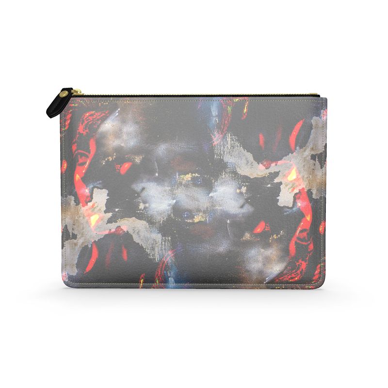 Cosmic Reflection Leather Pouch