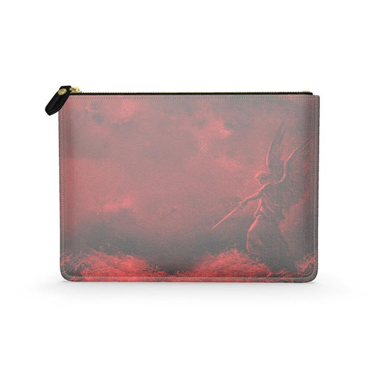 Angel of Resolve Leather Pouch Clutch