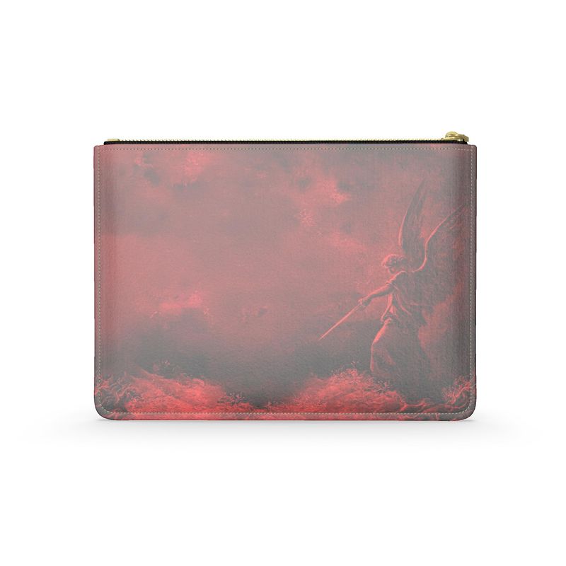 Angel of Resolve Leather Pouch Clutch