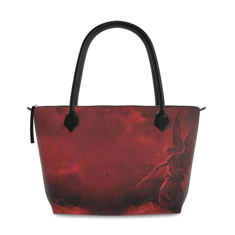 The Guardian's Flame Crimson Angel Zip Top Handbag