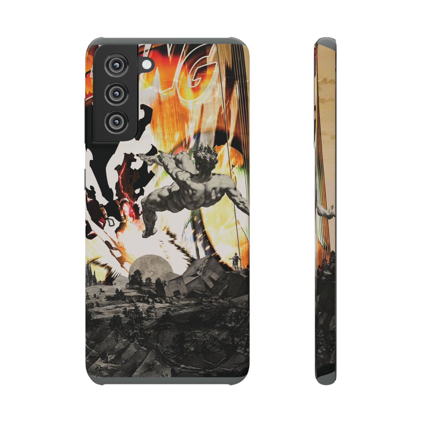 The CLANG of Ascension Mythic Hero Clash of Renaissance and Manga Design Phone Case
