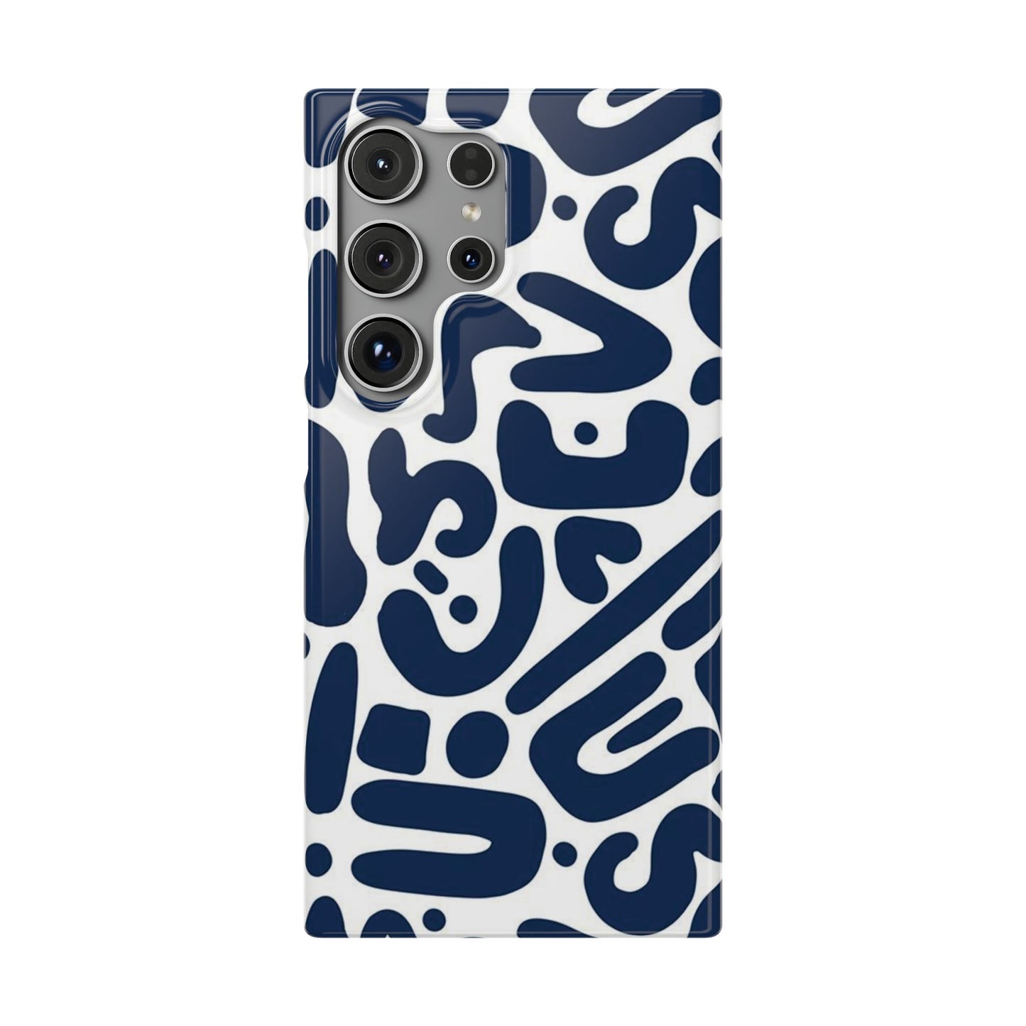 Modern Abstract Navy Blue Graphic Phone Case Sleek and Durable Protection