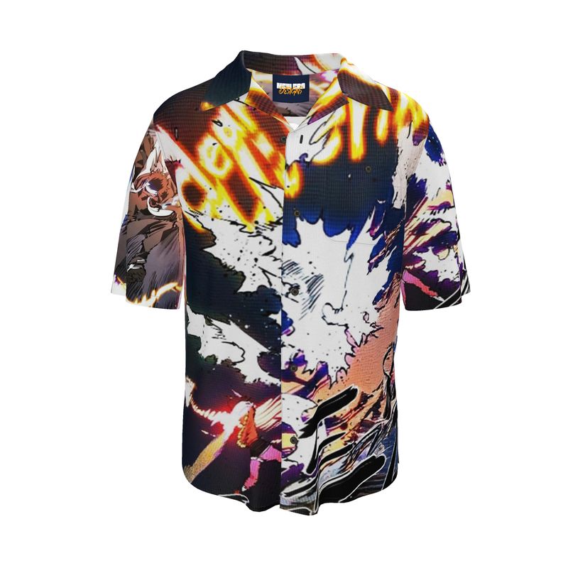 Short‑Sleeve Shirt – Colorburst Abstract Print