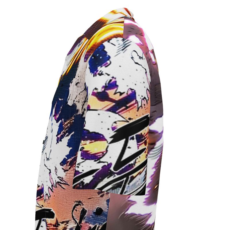 Short‑Sleeve Shirt – Colorburst Abstract Print