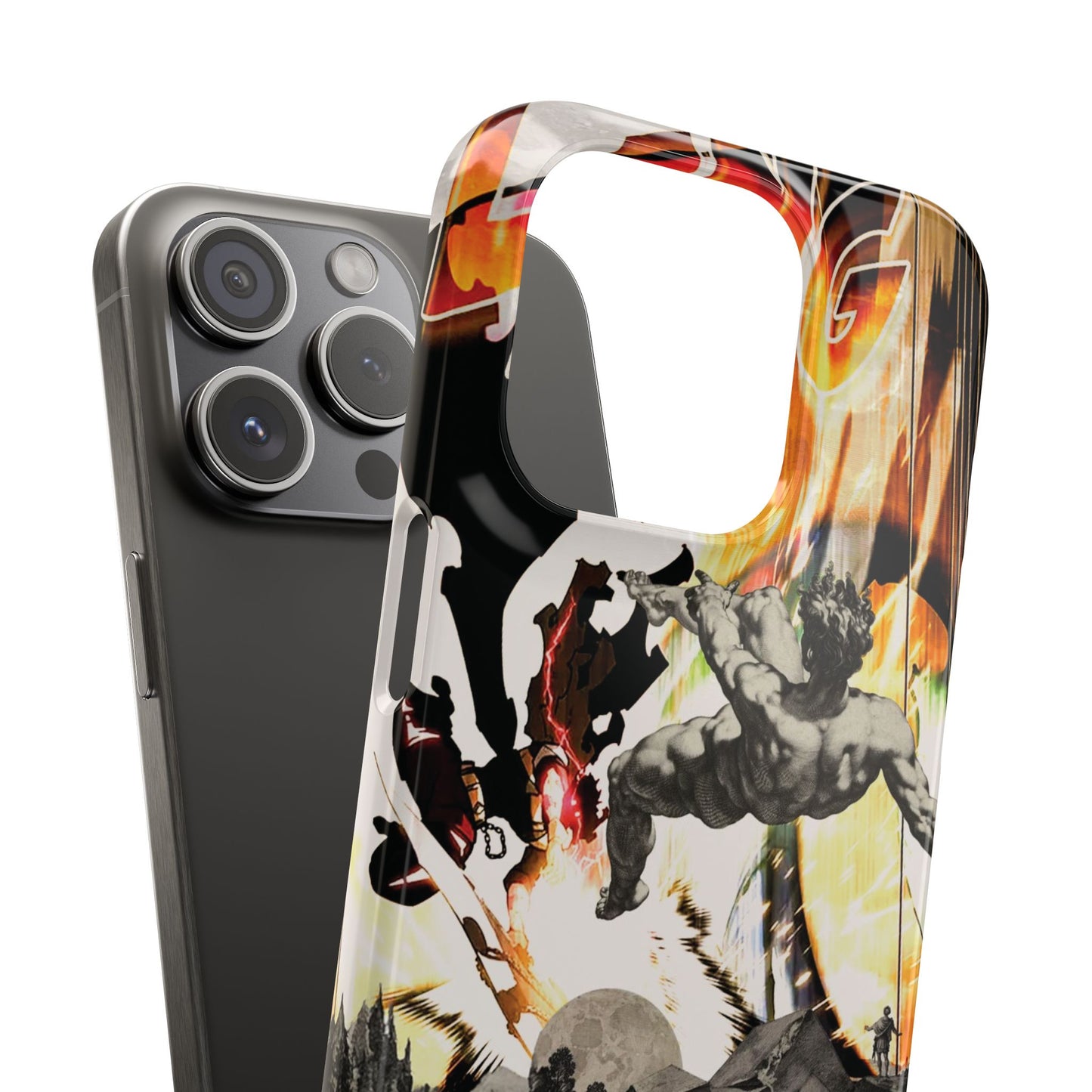 The CLANG of Ascension Mythic Hero Clash of Renaissance and Manga Design Phone Case