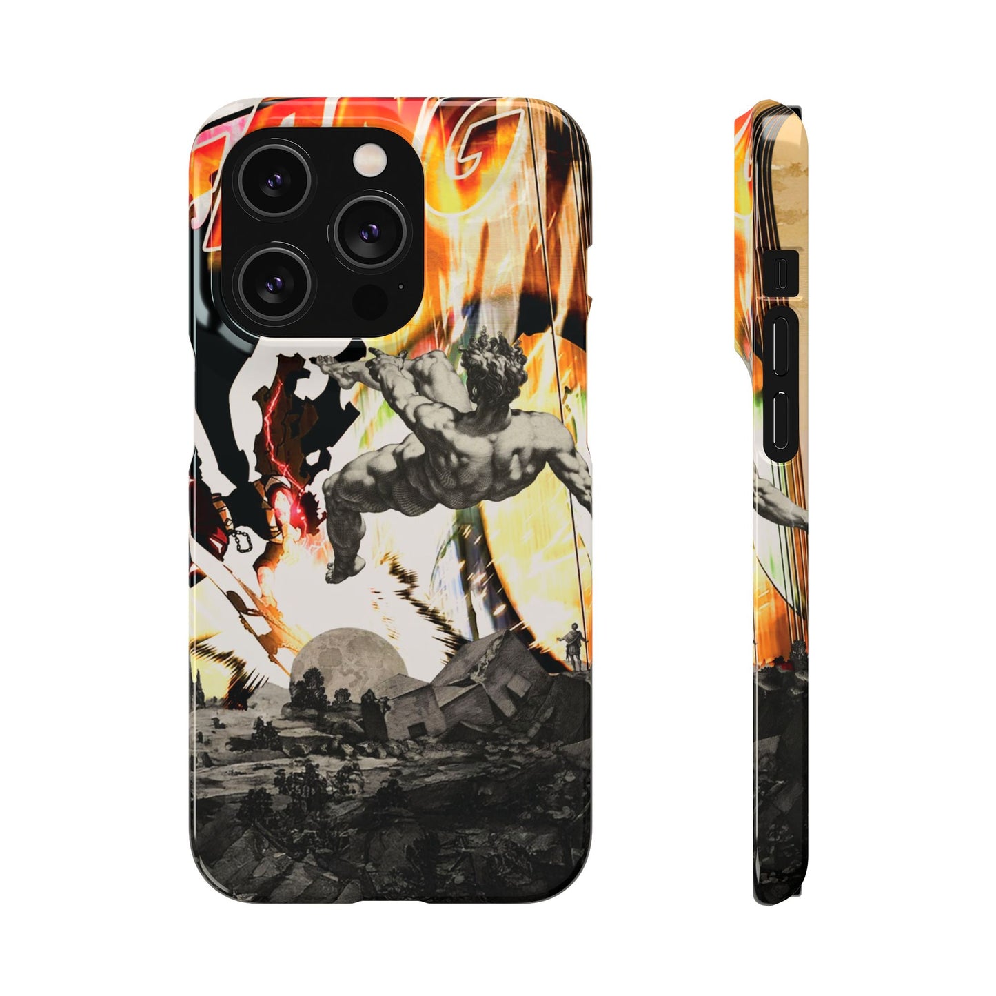 The CLANG of Ascension Mythic Hero Clash of Renaissance and Manga Design Phone Case